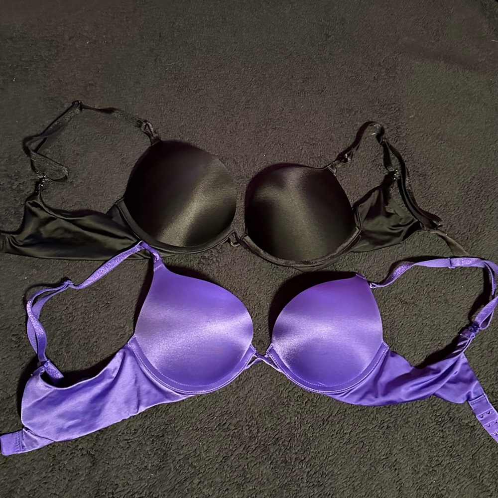 BUNDLE!! Black and Purple Victoria’s Secret Bombshell Bras